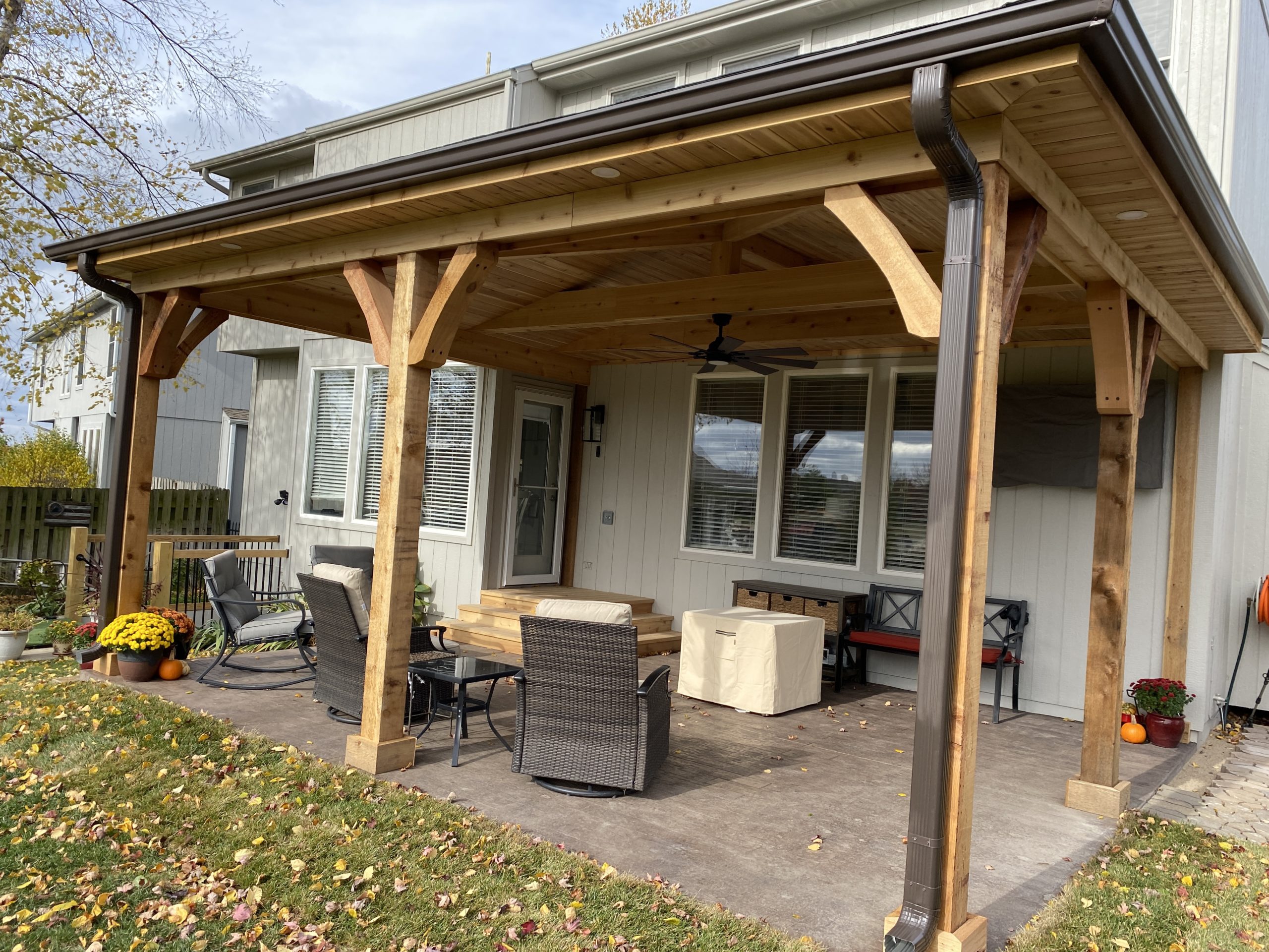 Covered Porch with distinctive features